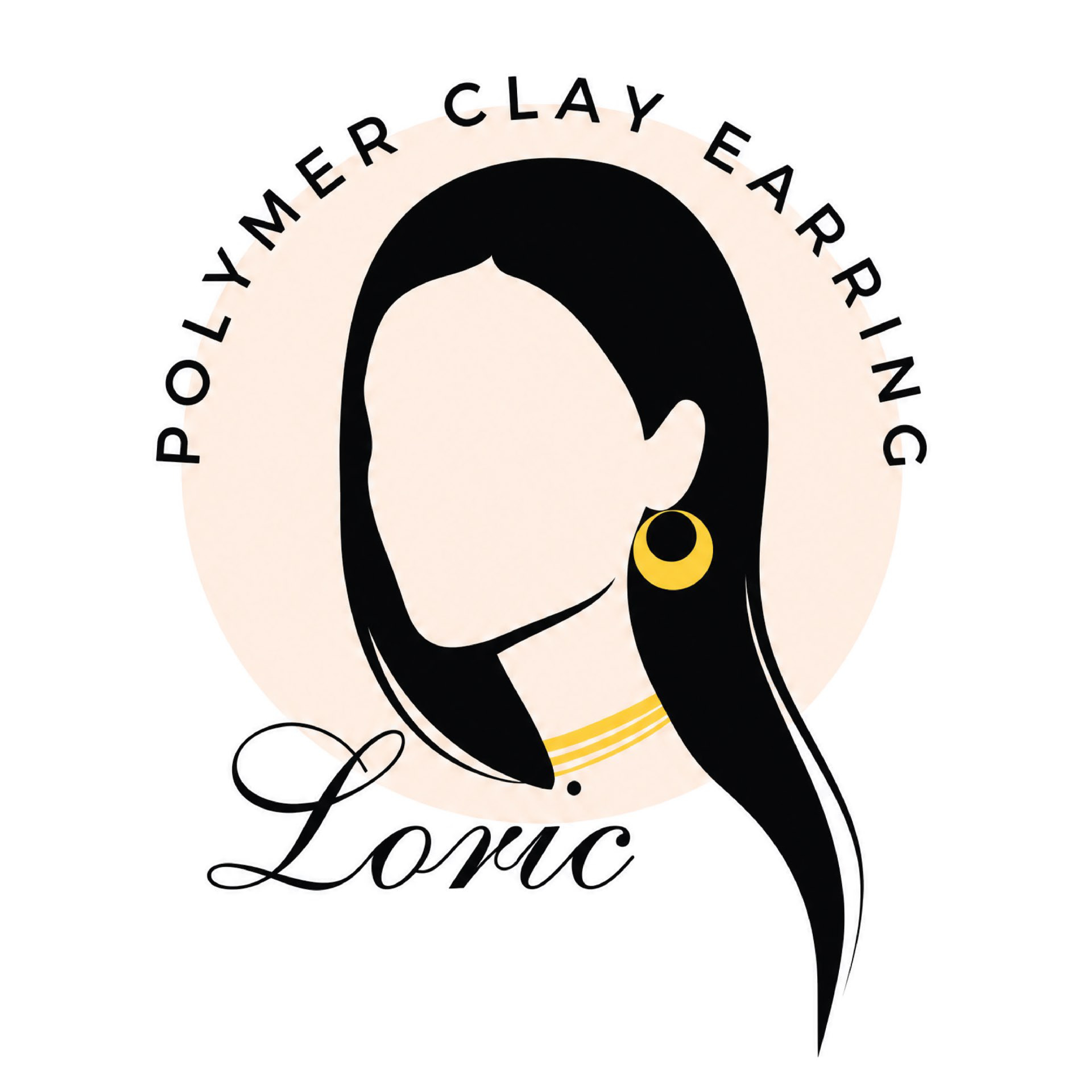 polymer clay earring